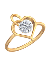 18K Gold & Diamond Ring For Women KRB10479